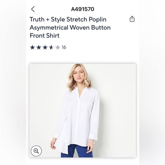 Truth + Style asymmetrical button shirt - Picture 7 of 9